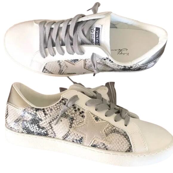 FINAL PRICE! Vintage Havana Bianca Snake Size 11.5 Snake Star Logo Shoes NEW - Picture 3 of 12